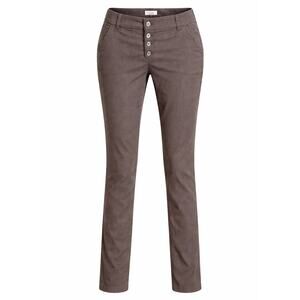 Flog 26 Brown Pinstripe Button Fly Skinny Pants Cotton Lycra Made Israel